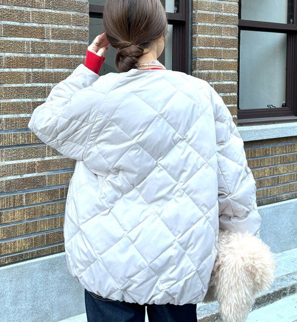  「ストレッチタフタ袖リブショートダウン」|その他|