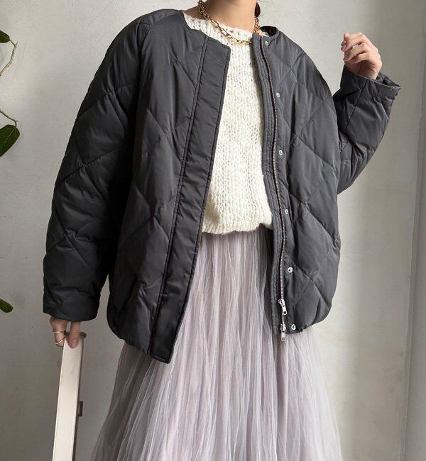  「ストレッチタフタ袖リブショートダウン」|その他|