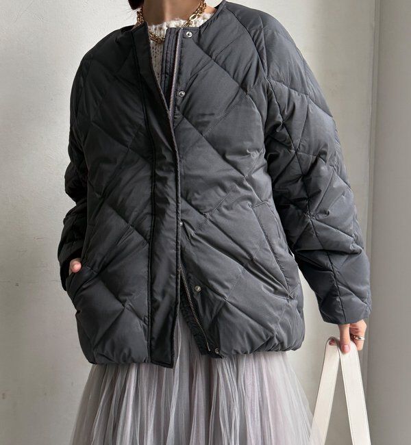  「ストレッチタフタ袖リブショートダウン」|その他|