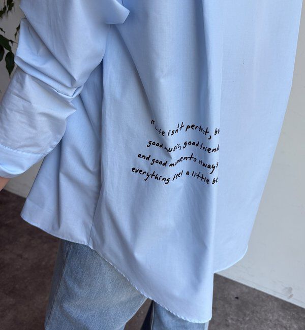  「【WEB限定】レタリング刺繍&times;プリントシャツ」|シャツ・ブラウス|