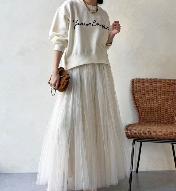  「【WEB限定】スウエットライクロゴニット」|ニット・セーター|