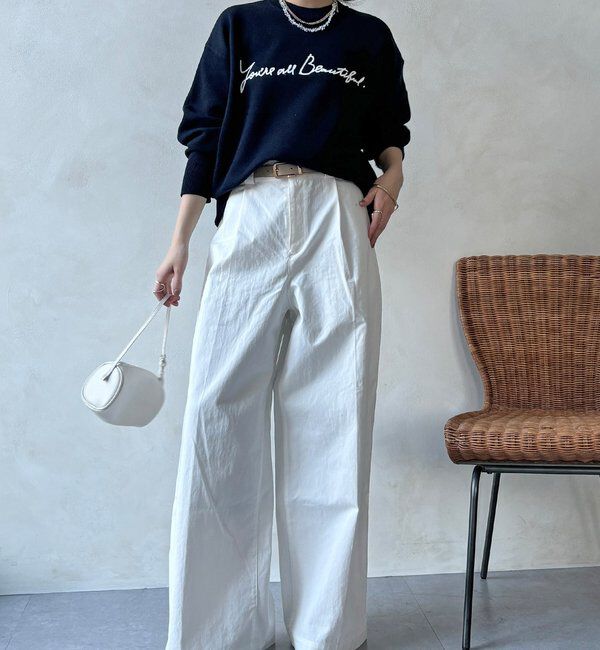  「【WEB限定】スウエットライクロゴニット」|ニット・セーター|