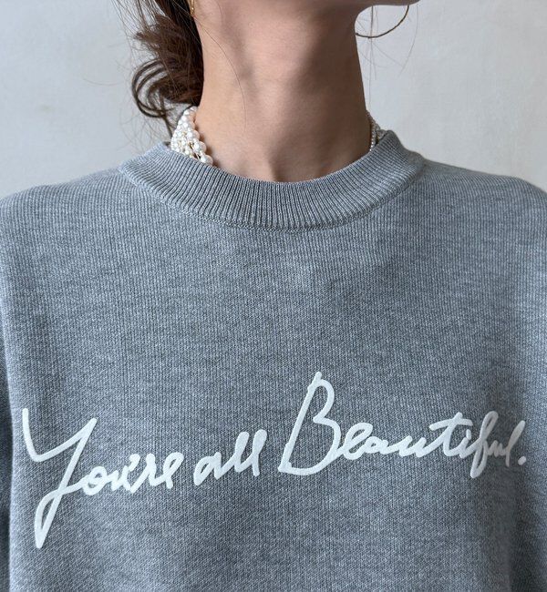  「【WEB限定】スウエットライクロゴニット」|ニット・セーター|