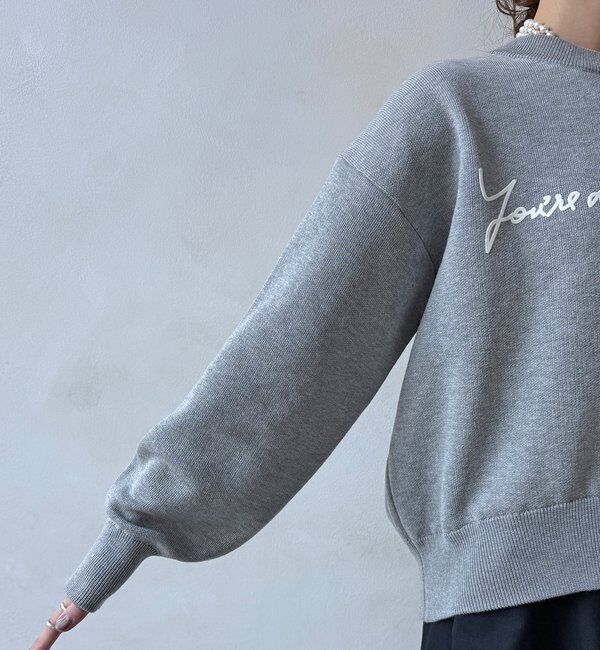  「【WEB限定】スウエットライクロゴニット」|ニット・セーター|