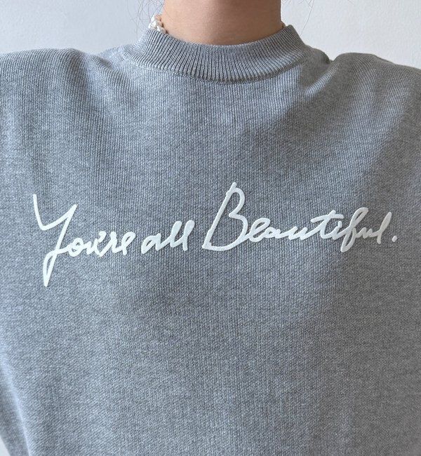  「【WEB限定】スウエットライクロゴニット」|ニット・セーター|