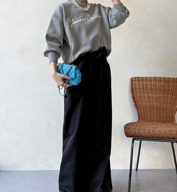  「【WEB限定】スウエットライクロゴニット」|ニット・セーター|