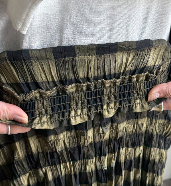  「チェックワッシャースカート」|スカート|