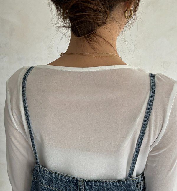  「センタープレスデニムサロペット」|ワンピース|