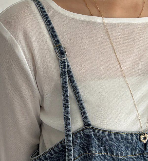  「センタープレスデニムサロペット」|ワンピース|