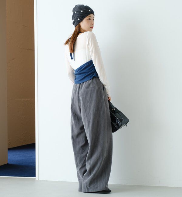  「【新色追加/2サイズ展開/裏地無し】ピンストライプスラックス」|チノ|