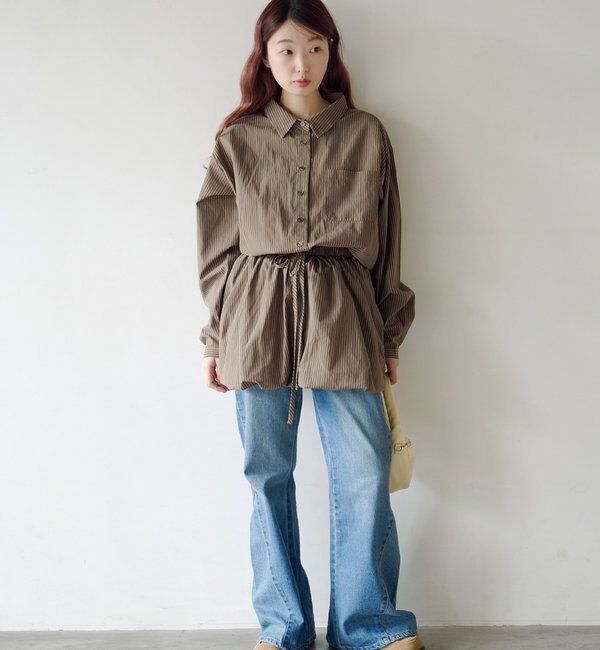  「バルーンシャツワンピース」|ワンピース|