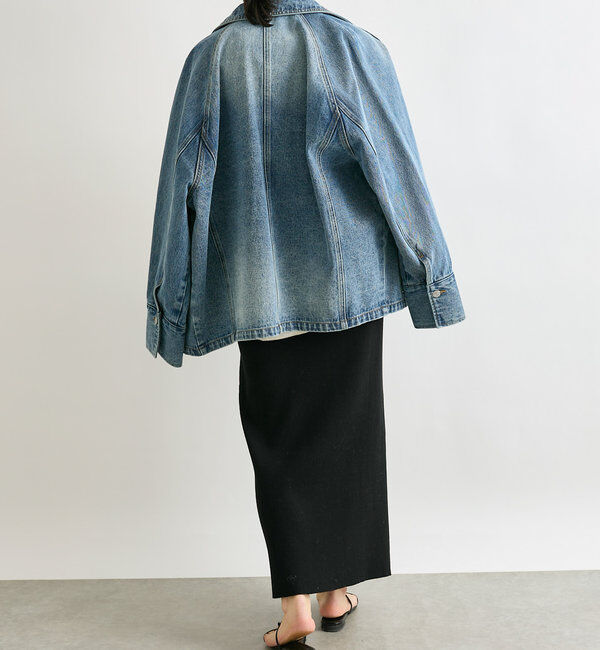  「【美シルエット】コットンリブニットスカート」|スカート|