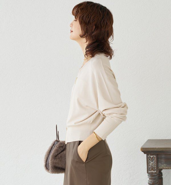  「【大人のこなれ感】ZIPニットカーディガン」|カーディガン|