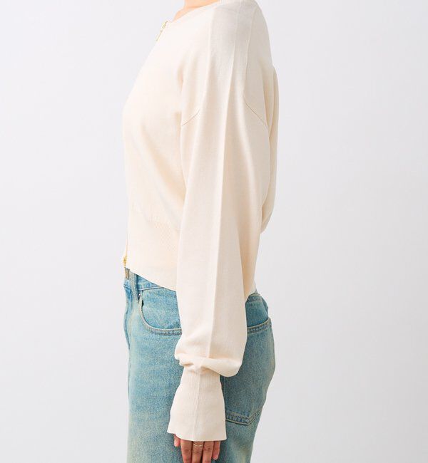  「【大人のこなれ感】ZIPニットカーディガン」|カーディガン|