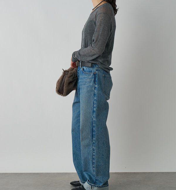  「【抜け感◎】シアーUネックニット」|ニット・セーター|