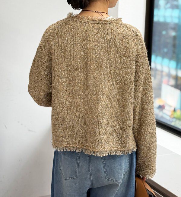  「【品のある着こなしに】リンクスツイードカーデ」|カーディガン|