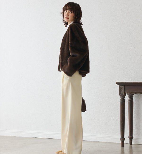  「【シーズンムード高まる】ミンクライクショートコート」|その他|