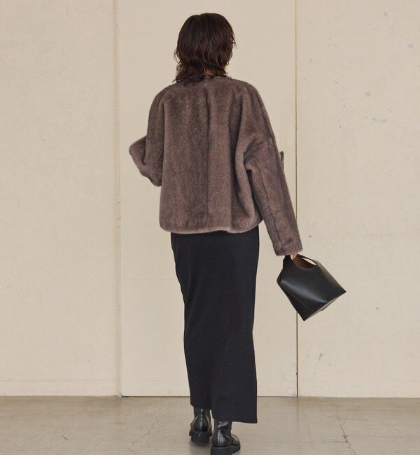  「【シーズンムード高まる】ミンクライクショートコート」|その他|