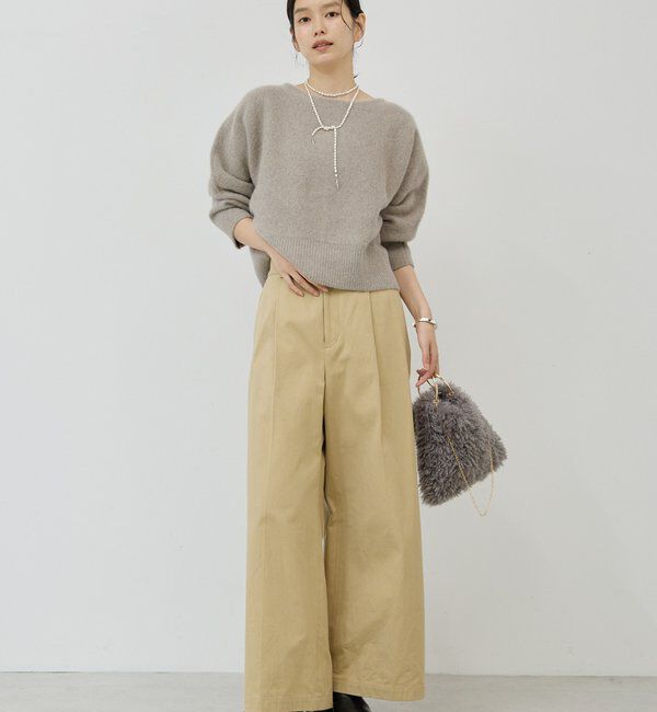  「【前後2WAY】ファーウールショートカーデ」|ニット・セーター|