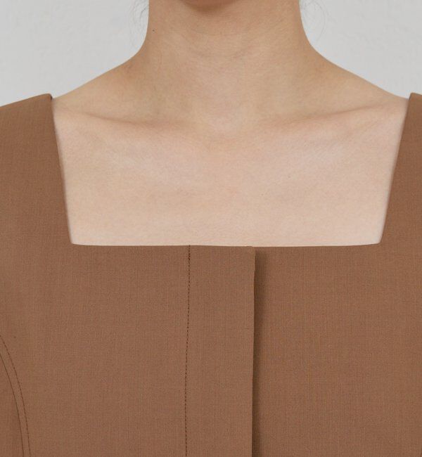  「【セットアップ対応】スクエアネックベスト」|ベスト・ジレ|