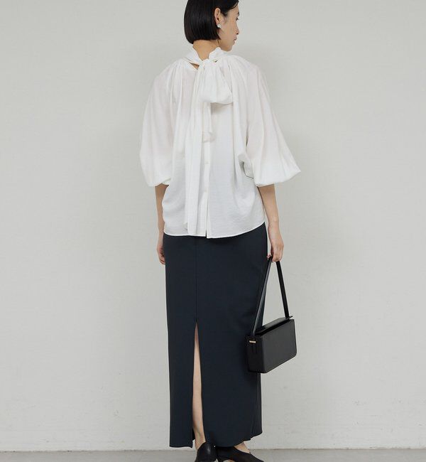  「【上品&times;華やか】【2way】ギャザーボウタイブラウス」|シャツ・ブラウス|