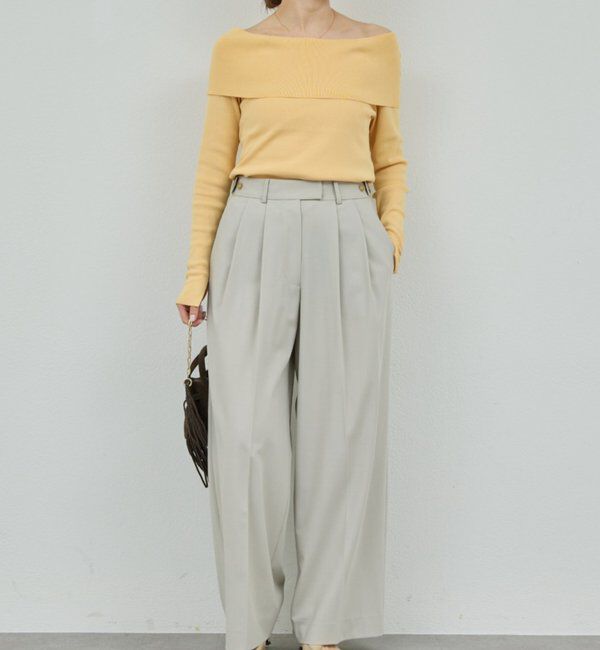  「【手洗い可】オフショルニット」|ニット・セーター|