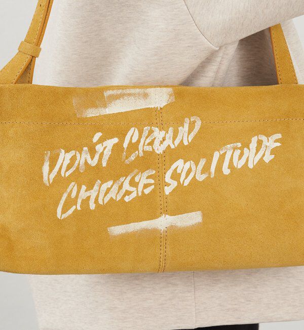  「ステンシルデザインスエードショルダーバッグ」|ショルダー・メッセンジャー|