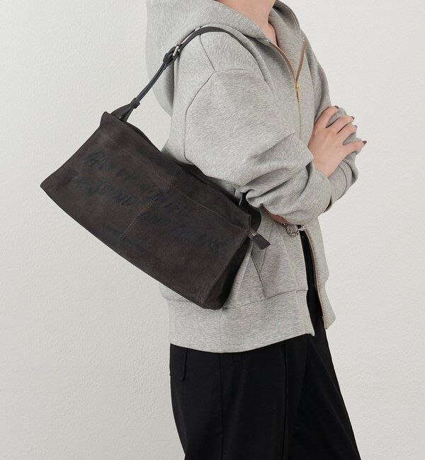  「ステンシルデザインスエードショルダーバッグ」|ショルダー・メッセンジャー|