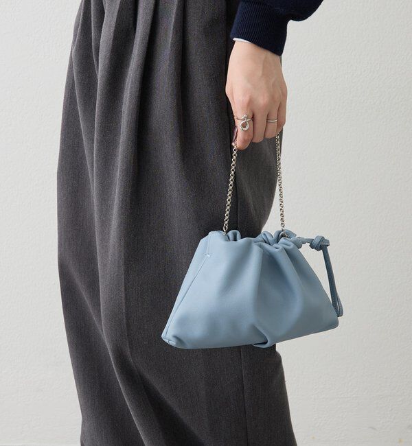  「レザー巾着4WAYミニショルダーバッグ」|ショルダー・メッセンジャー|