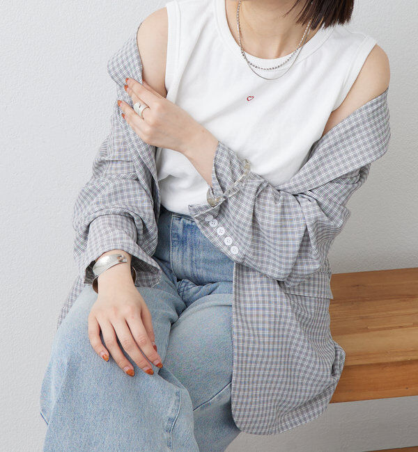  「テレコスリーブレスT」|キャミソール|