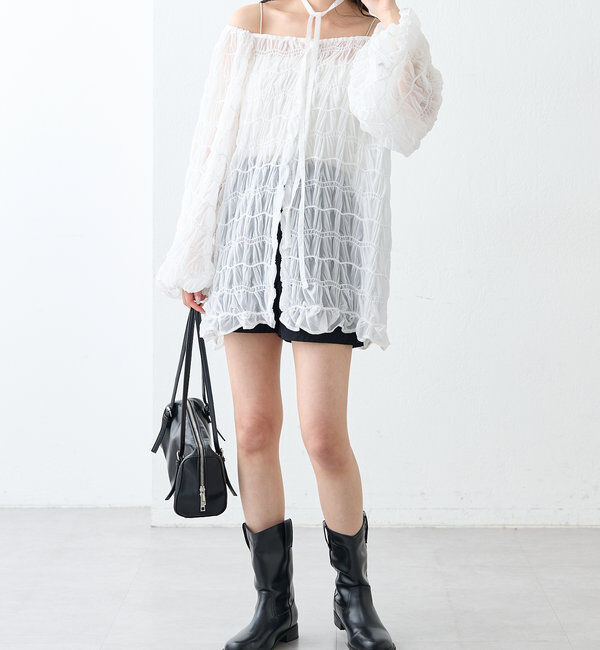  「ウェーブシアーブラウス」|シャツ・ブラウス|