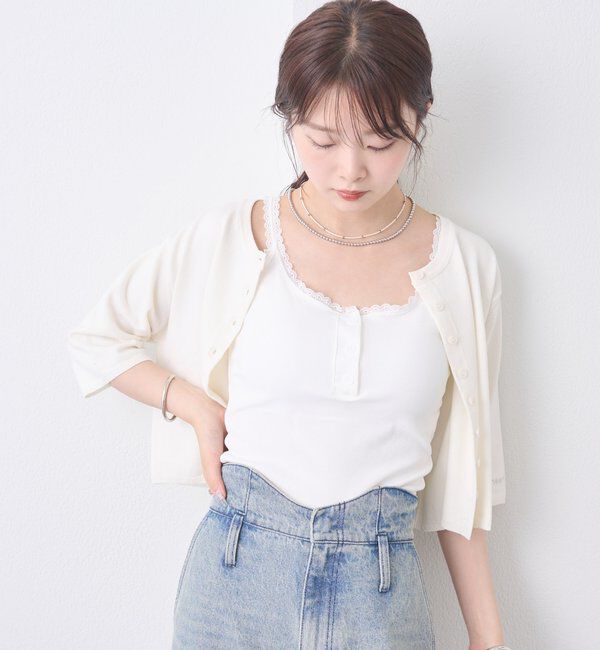  「パット付きボーダーキャミ」|キャミソール|