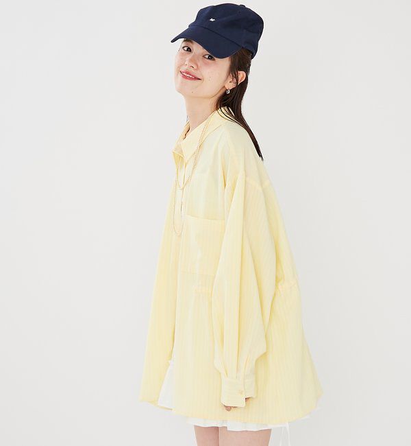  「[森川企画]レイヤードストライプドロストシャツ」|シャツ・ブラウス|