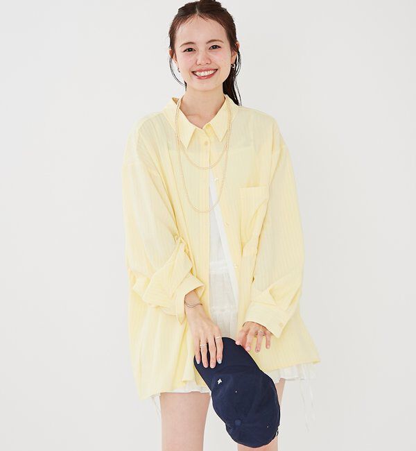  「[森川企画]レイヤードストライプドロストシャツ」|シャツ・ブラウス|