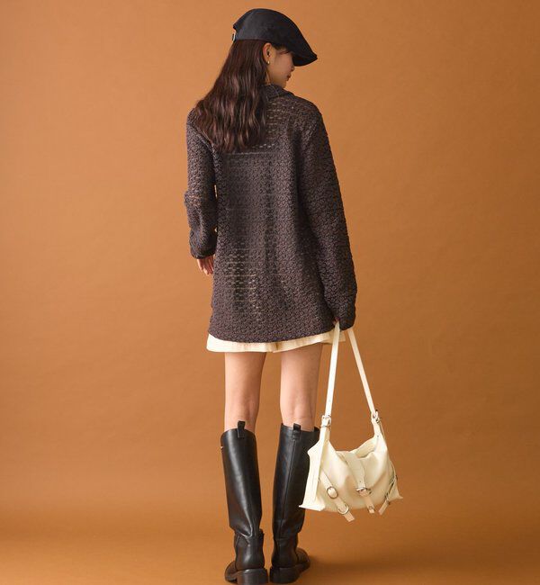  「襟付きレースカーディガン」|カーディガン|