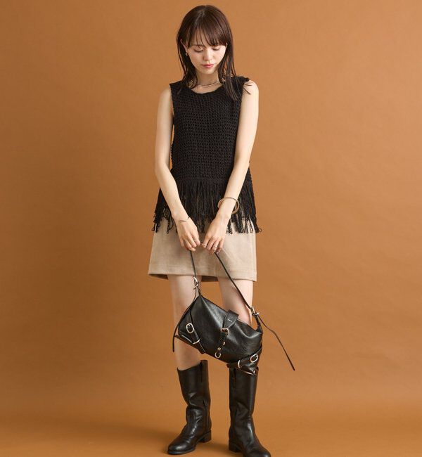  「フェイクスウェードミニスカパン」|スカート|