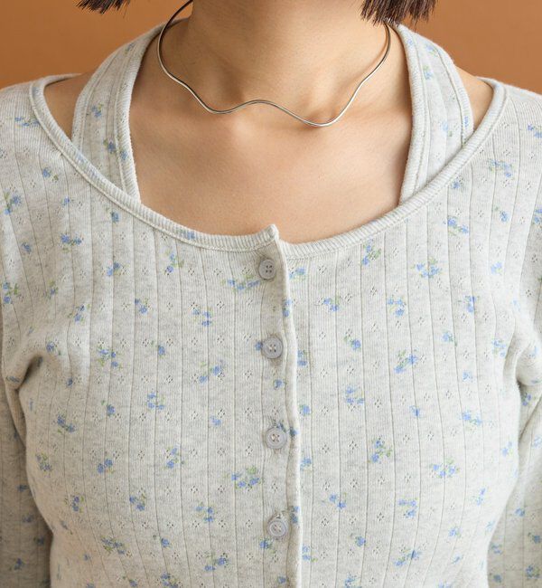  「花柄ホルターロングＴシャツ」|Tシャツ・カットソー|