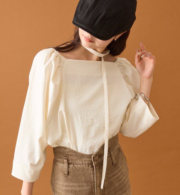  「チョーカーリボンパフブラウス」|シャツ・ブラウス|