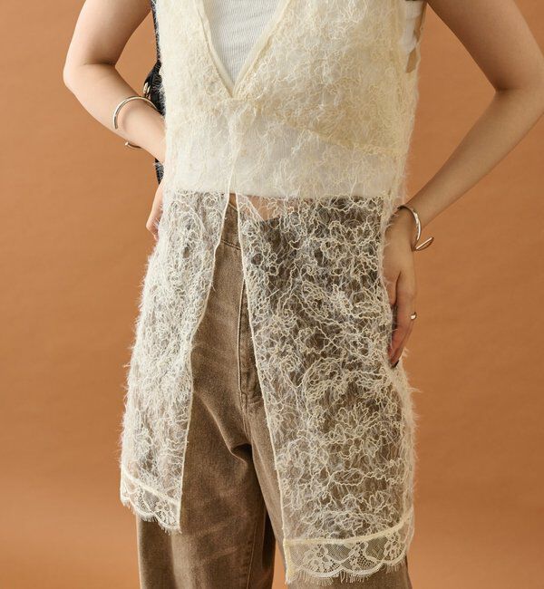  「シャギーレース タンクチュニック」|シャツ・ブラウス|