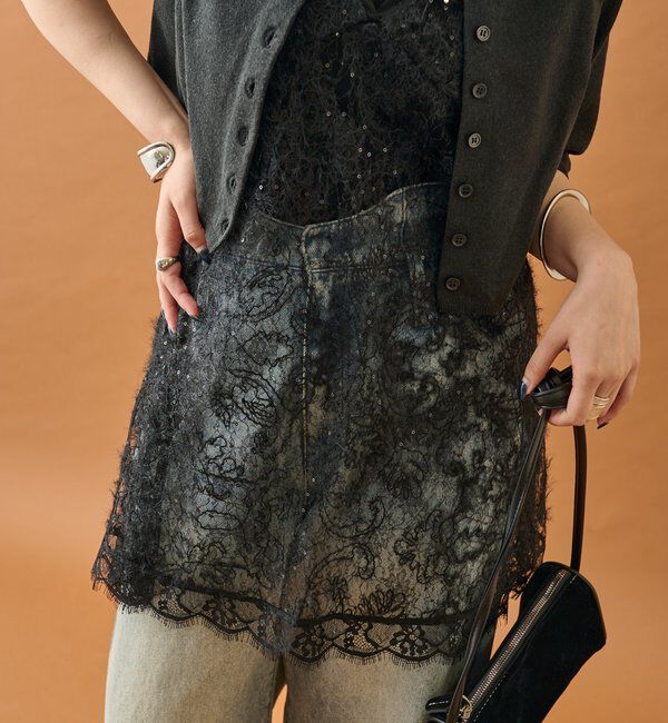  「シャギーレース タンクチュニック」|シャツ・ブラウス|