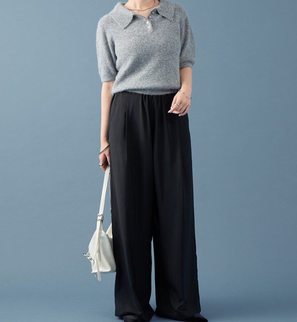  「衿付き半袖ニット」|ニット・セーター|