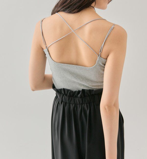  「パット付きバックシャン クロスキャミソール」|キャミソール|