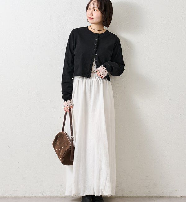  「チビボタン長袖カーディガン」|カーディガン|
