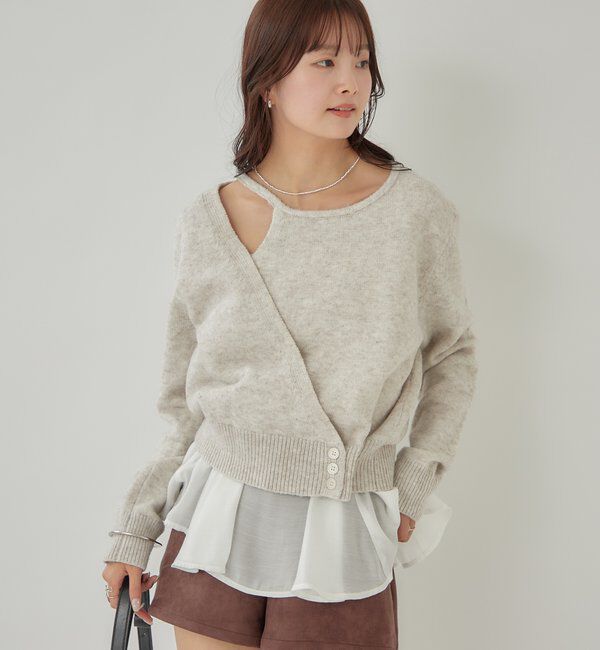  「ペプラムドッキングニット」|ニット・セーター|