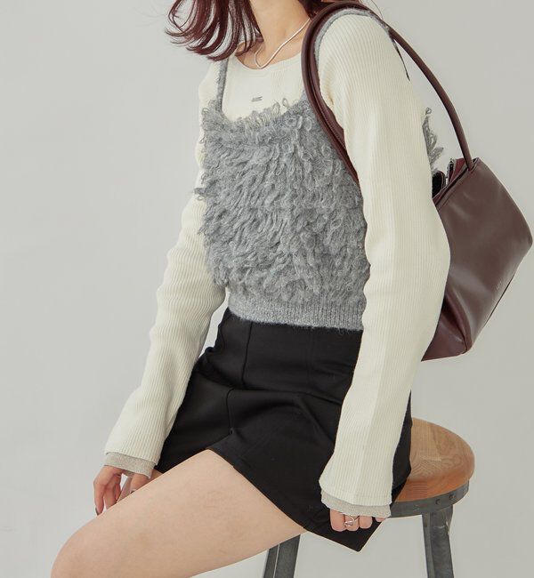  「2WAYループ ニットビスチェ」|ニット・セーター|