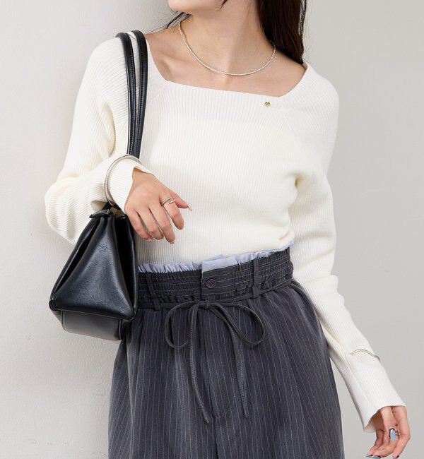  「スクエアネックリブニット」|ニット・セーター|