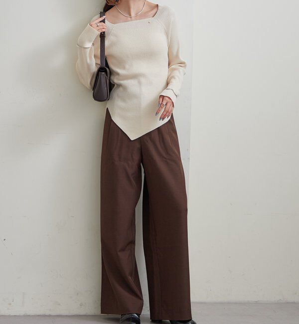  「スクエアネックリブニット」|ニット・セーター|