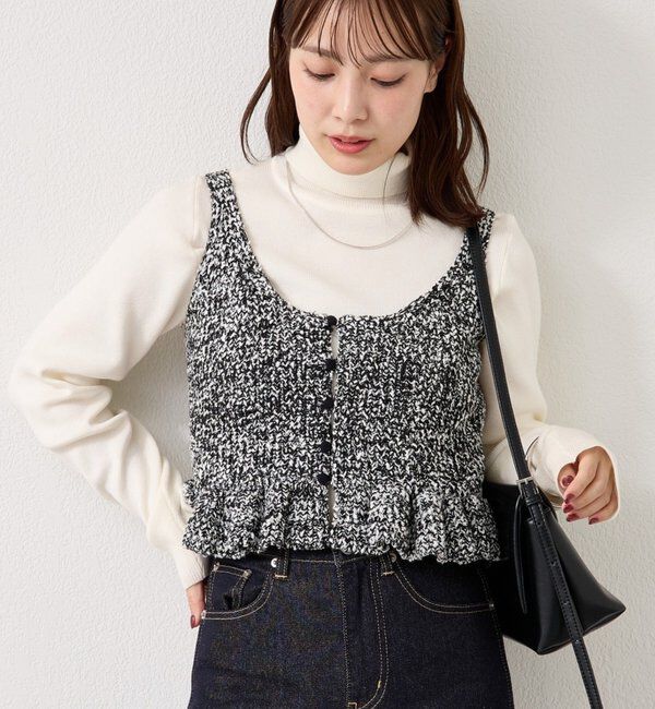  「メランジニットフリルビスチェ」|ニット・セーター|