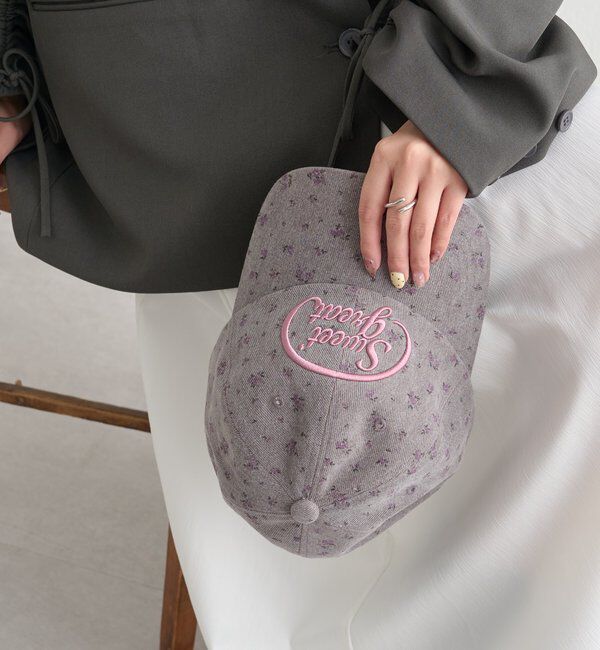  「フラワー刺繍キャップ」|ハット|