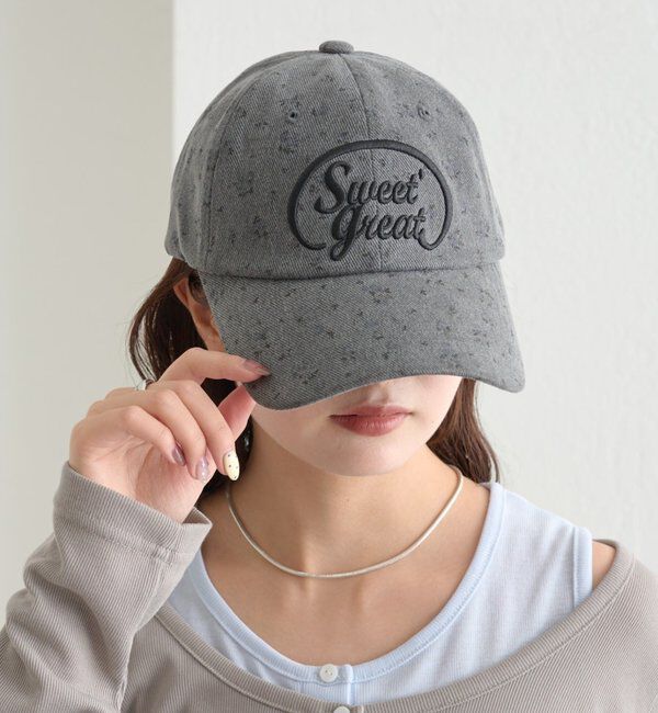  「フラワー刺繍キャップ」|ハット|